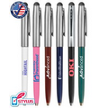 Certified USA Made, Executive "Metal Stylus" Pens with Push-Down Caps & Pocket Clip